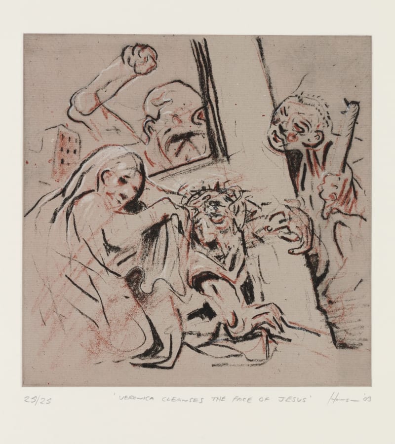 Peter Howson The Stations of the Cross VII. Veronica Cleans The Face Of Jesus, 2003