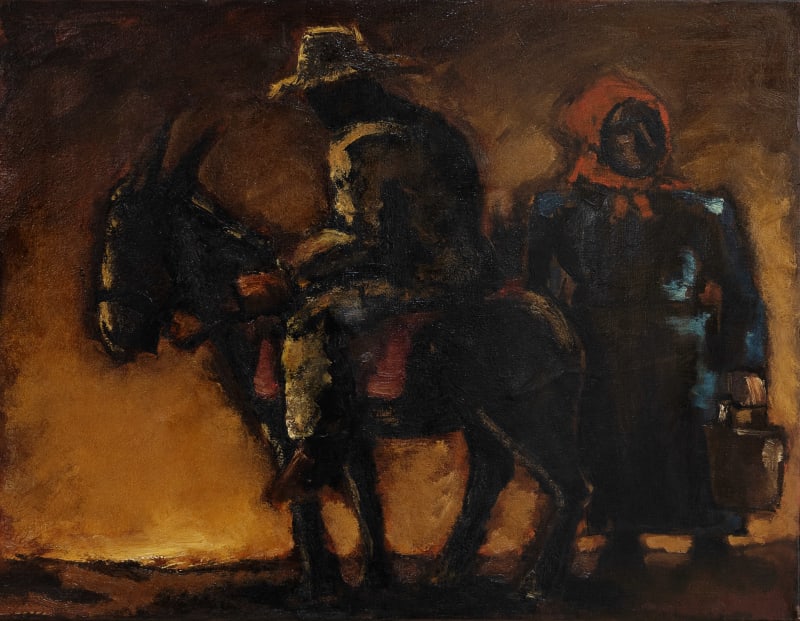 Josef Herman, Rider And Peasant