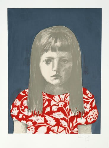 Claerwen James Girl 2, Red White, 2011