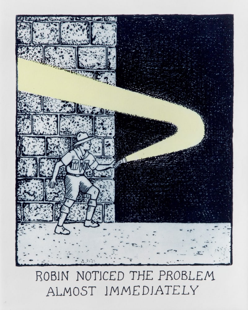 Glen Baxter Robin Noticed the Problem Almost Immediately, 2016