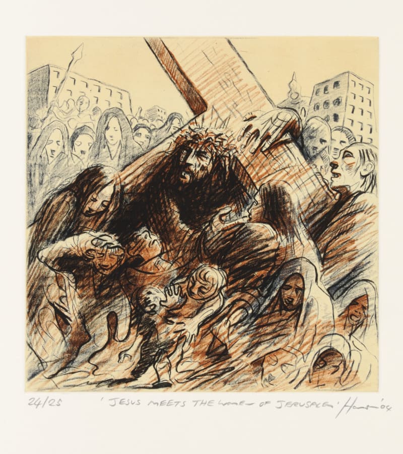 Peter Howson The Stations of the Cross IX. Jesus meets the Women of Jerusalem, 2004