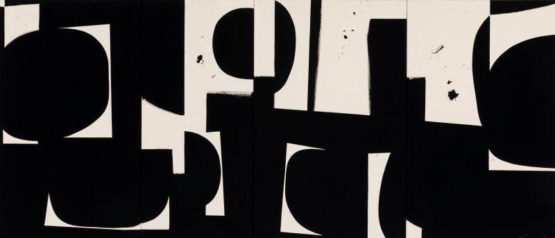 Liza Giles Black Quadiptych (Composition IV), 2021