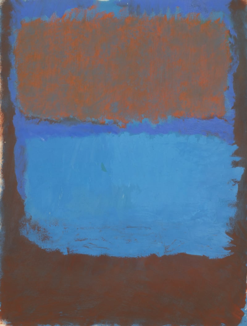Michael Kidner Untitled (two shades of blue, brown and orange), 1956