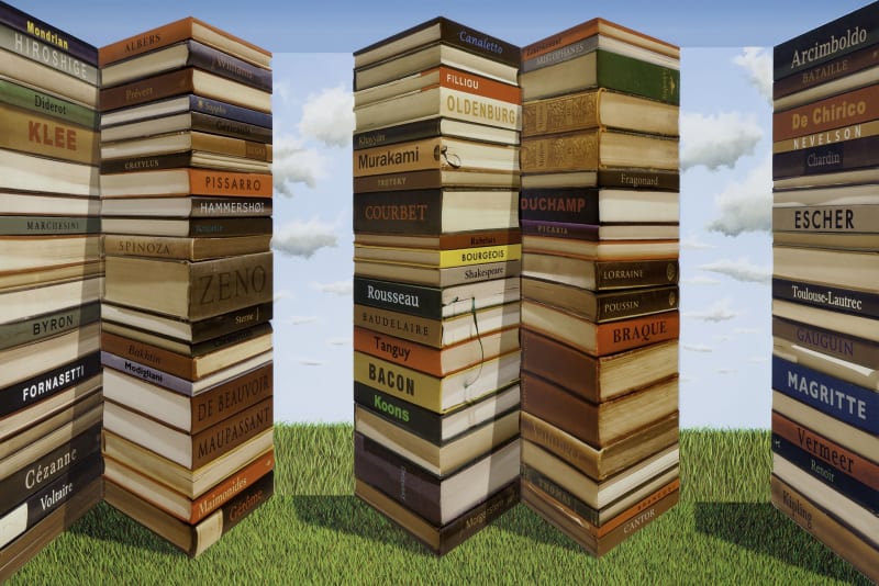 Patrick Hughes Bookends, 2015