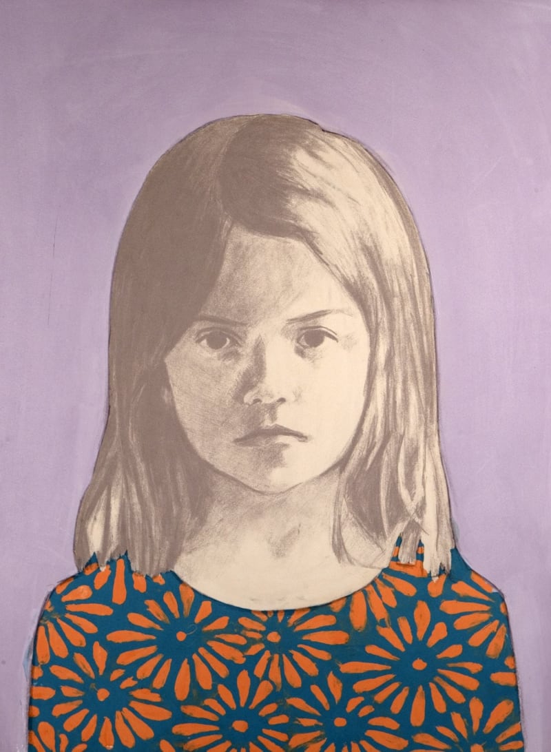 Claerwen James, Girl 1, Purple, Orange, Blue, 2010