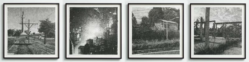 Wayne Gonzales, A View of America in Four Frames: Robt. E. Lee Circle, New Orleans, Louisiana; Times Square, New York...