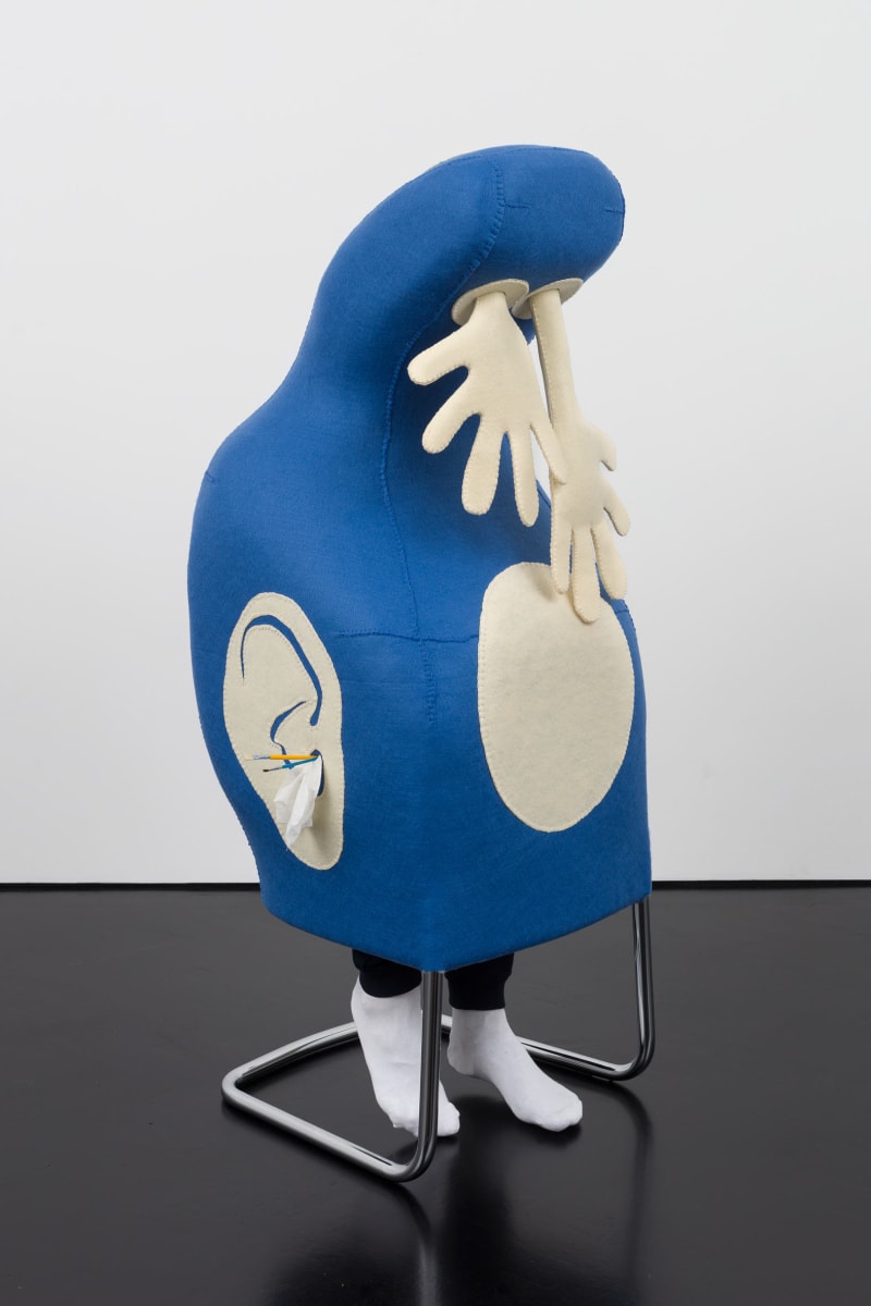Jonathan Baldock I'll Be our Mirror, Reflect What You Are (Form Seated as Artist with Ears (Blue)), 2015