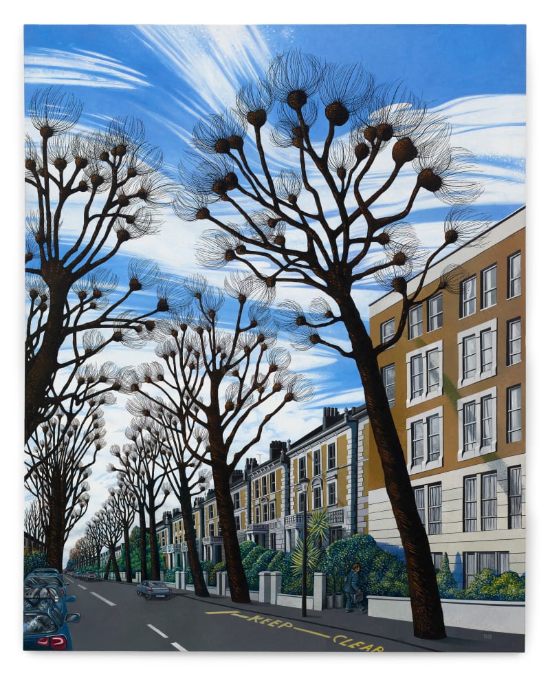 Caroline Coon Cambridge Gardens: On Anywhere Street he slips unnoticed..., 2013-2014