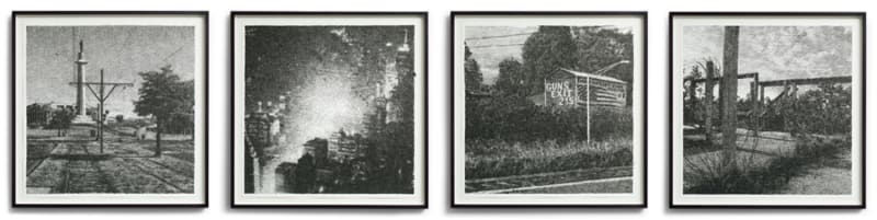 Wayne Gonzales, A View of America in Four Frames: Robt. E. Lee Circle, New Orleans, Louisiana; Times Square, New York...