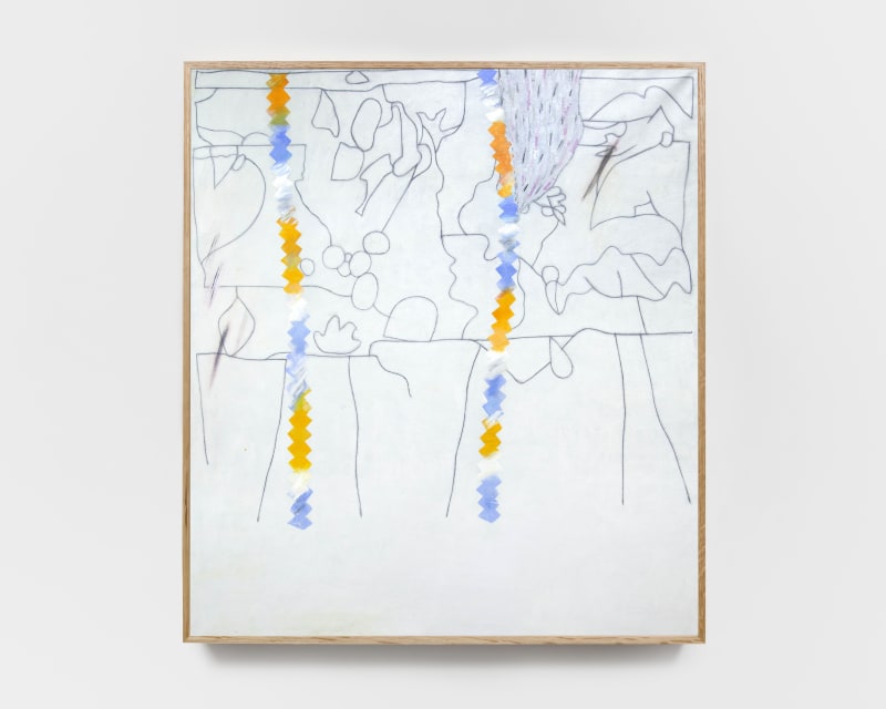 PRUNELLA CLOUGH Jingle, 1993 Oil on canvas 179 x 157.5 cm | 70 1/2 x 62 1/8 in Enquire