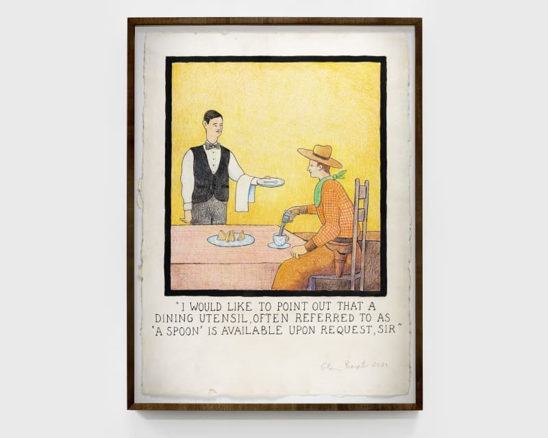 Glen Baxter 'I Would Like to Point Out that a Dining Utensil, Often Referred to as a Spoon, is Available...