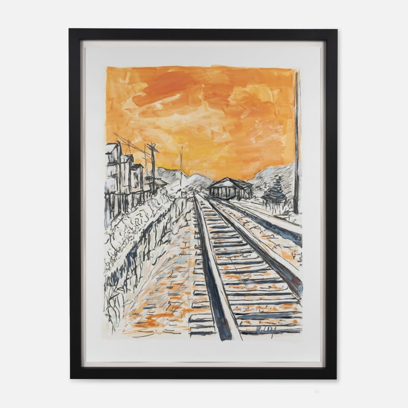 Bob Dylan Original Artwork Train Tracks