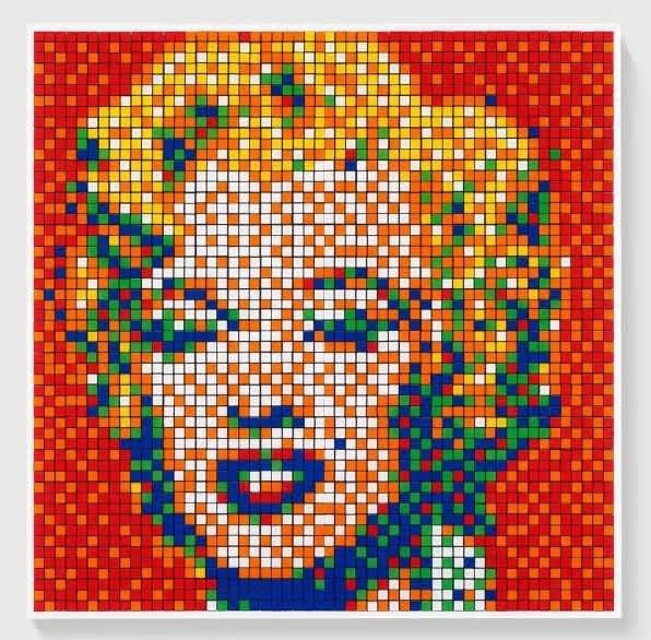 Invader, Rubik Shot Red Marilyn, 2023
