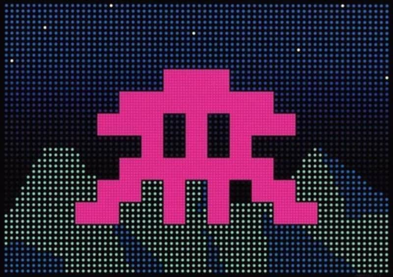 invader, LED, 2017