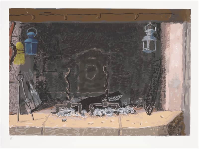 David Hockney, No Fire, from Normandy Series, 2020