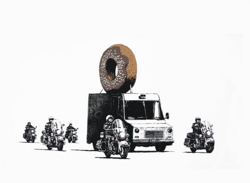 Banksy, Donuts (Chocolate) - Signed, 2009