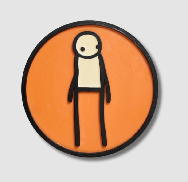 Stik, Plaque (Orange), 2011