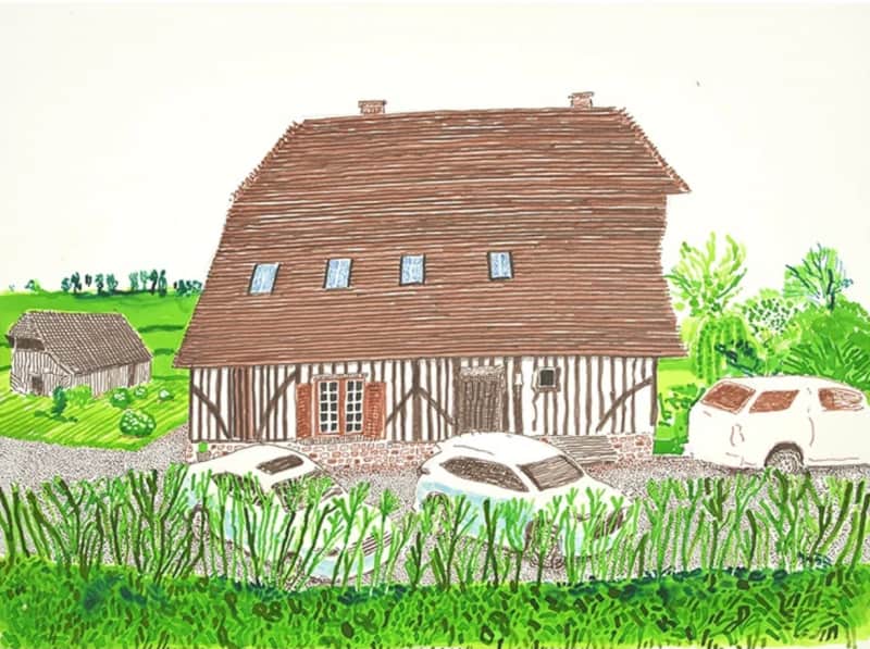 David Hockney, Infront of the House Looking South, 2019