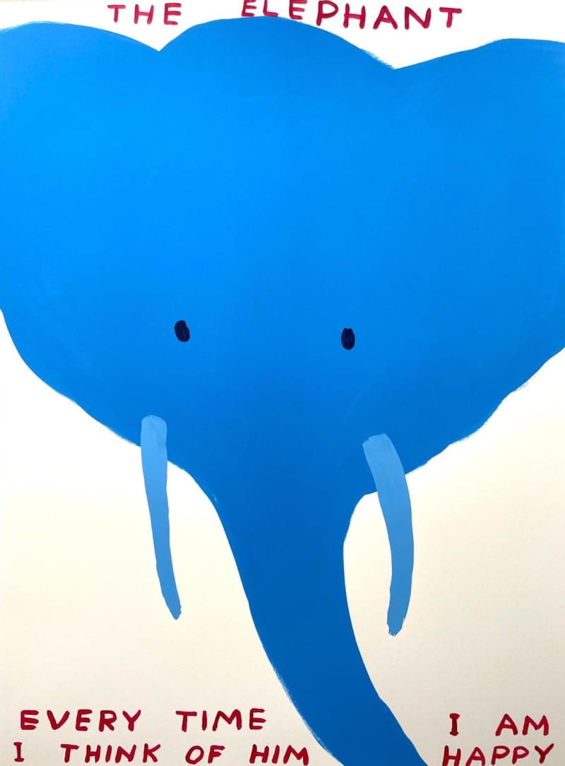 David Shrigley, Every Time I Think of Him I Am Happy, 2023