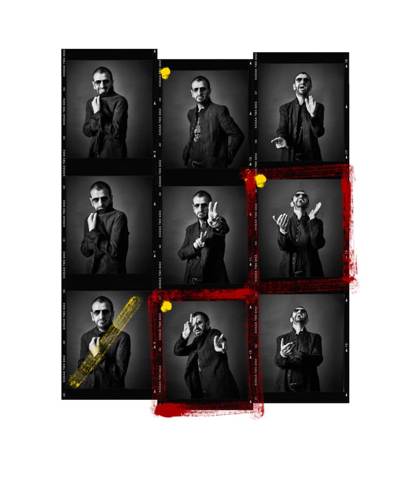Andy Gotts, Ringo Starr Contact Sheet, 2018