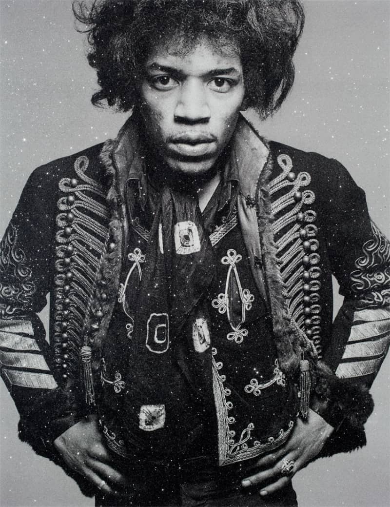 Russell Young, Hendrix Wild Thing (Black Eagle White), 2023