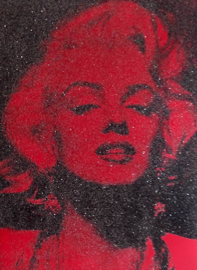 Russell Young, Marilyn - Reach out and Touch the Faith in Red and Black Black, 2014