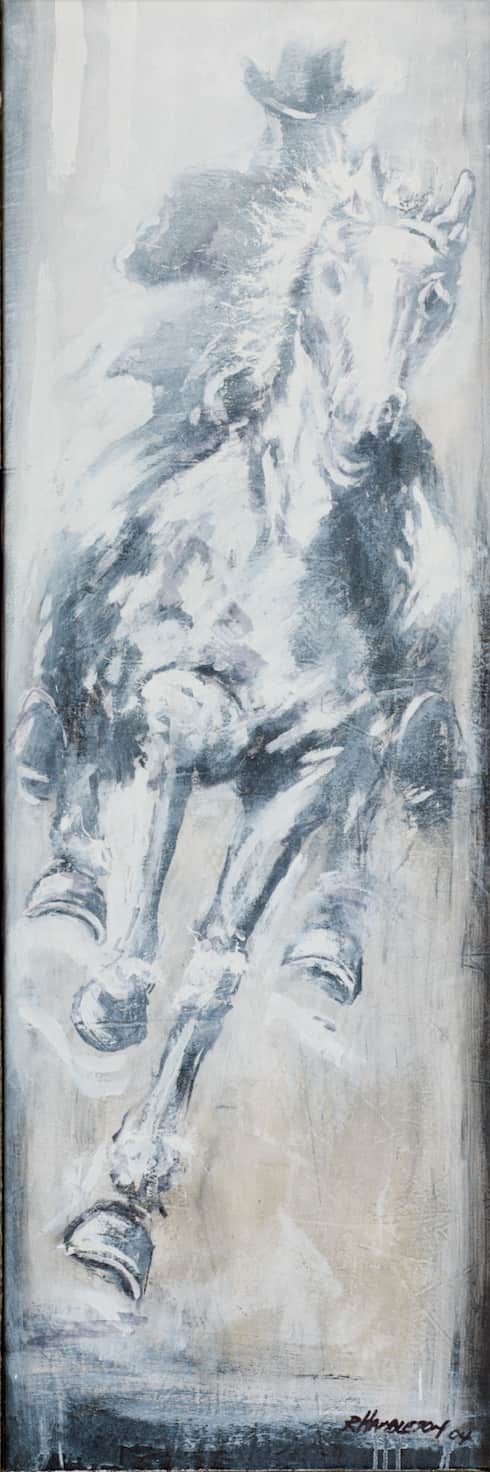 Richard Hambleton, Horse & Rider - White, 2018