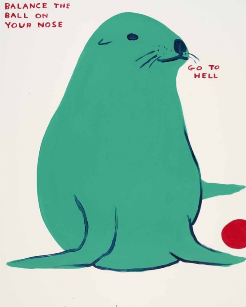 David Shrigley, Balance The Ball On Your Nose, 2021