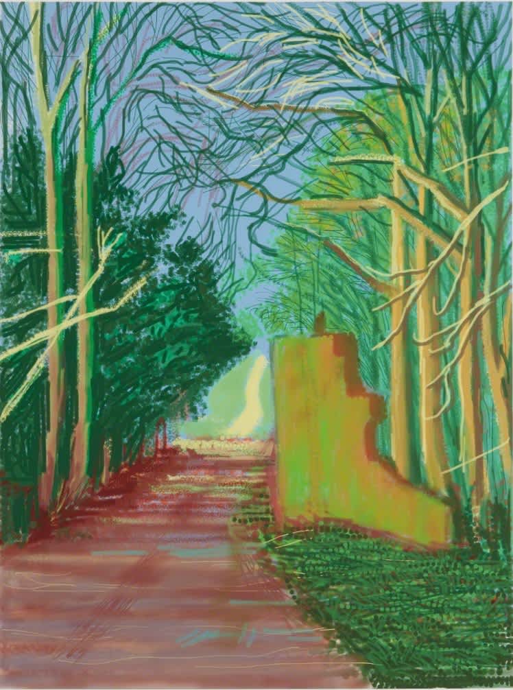 David Hockney, Arrival of Spring in Woldgate, 19 March, 2011
