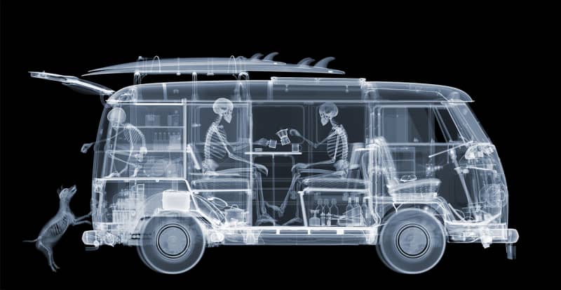 Nick Veasey, VW Camper Family, 2020