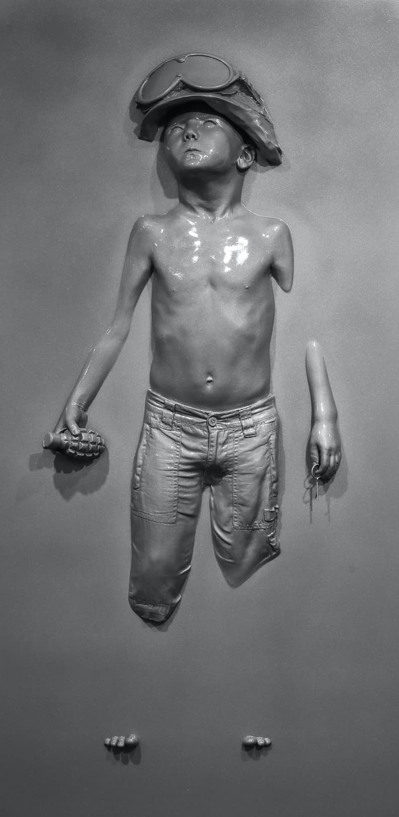 Schoony, Panel Boy Soldier (Grey Prismatic), 2020