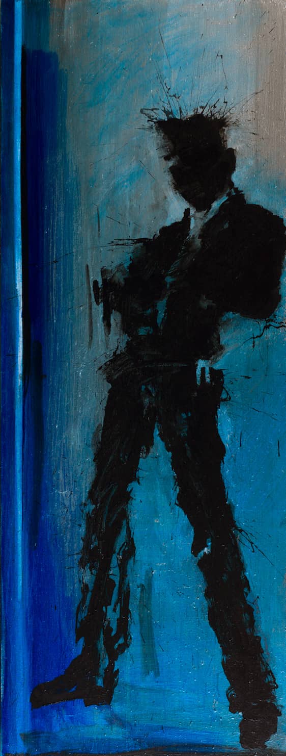 Richard Hambleton, Standing Shadow - Blue, 2018