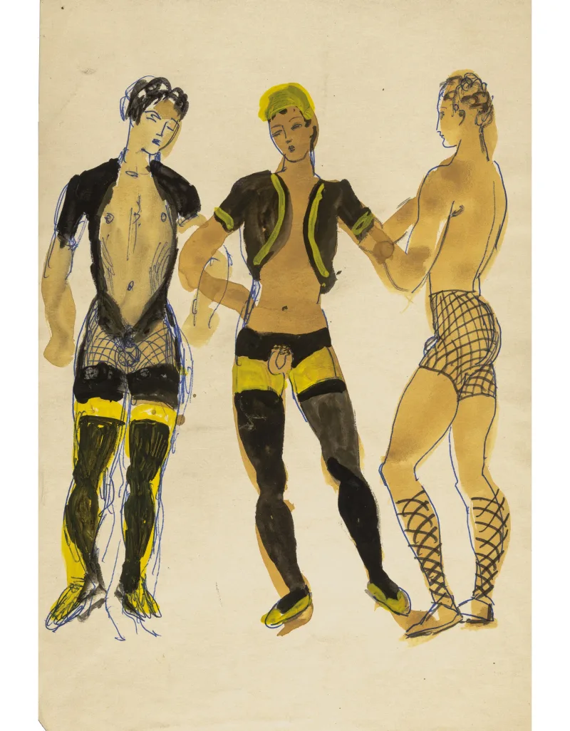 Duncan Grant Untitled - three figures, c. 1940s-1950s