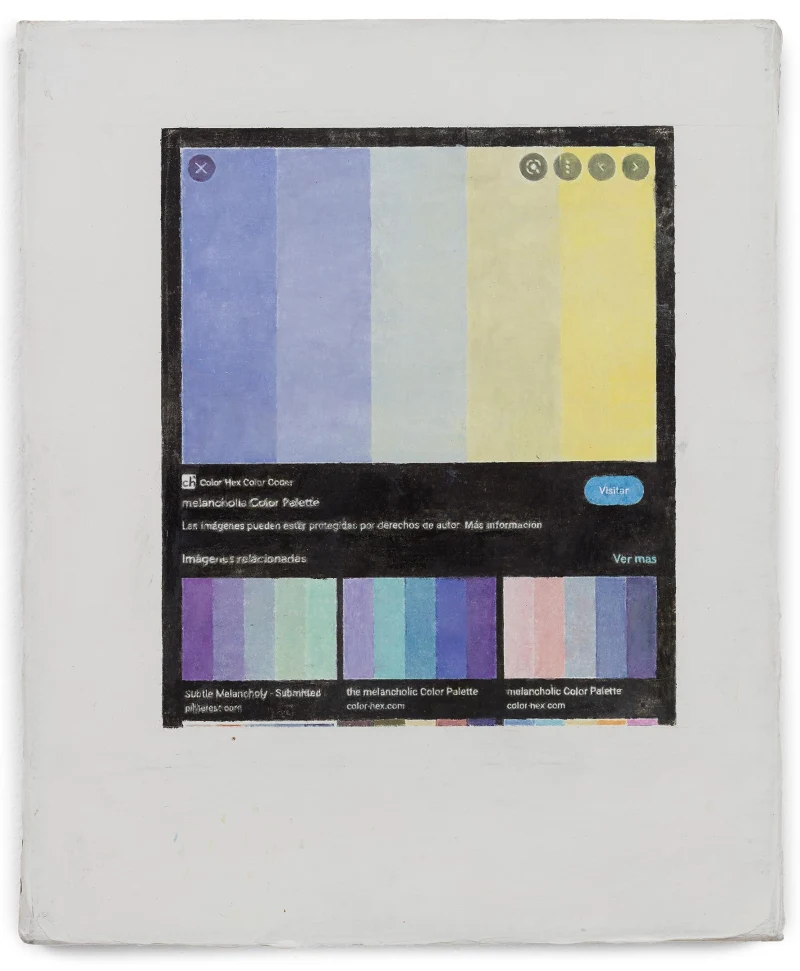 Juan Araujo Subtle melancholy colour palette, 2021-2022