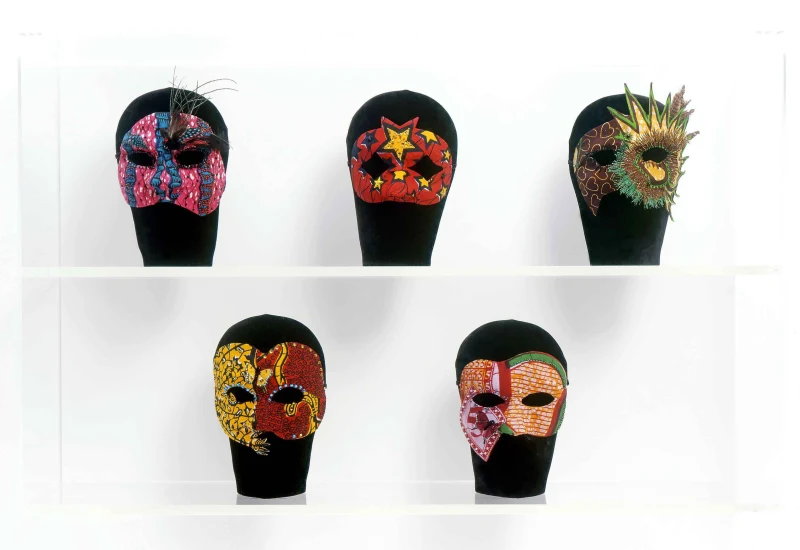 Yinka Shonibare Un Ballo in Maschera (five masks) VI, 2004