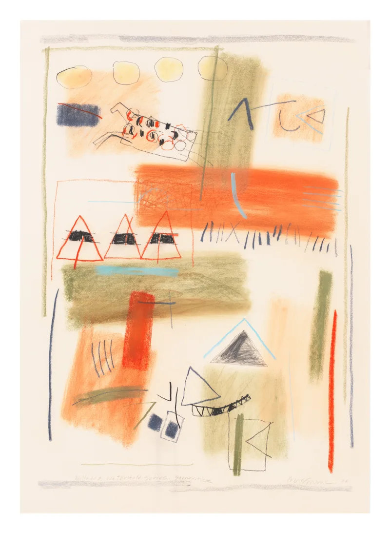 Jaune Quick-to-See Smith Wallowa Waterhole: Game Stick, 1979