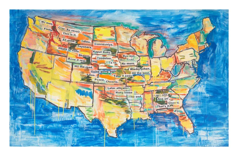 Jaune Quick-to-See Smith Adios Map, 2021