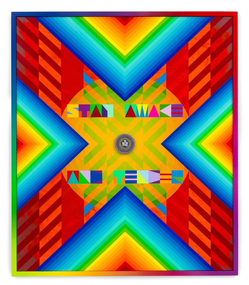 Jeffrey Gibson STAY AWAKE AND TENDER, 2023