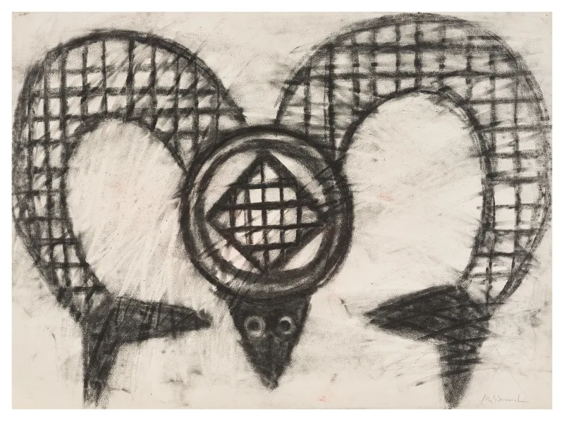 Jaune Quick-to-See Smith Plateau Pictograph Study #1, 1996