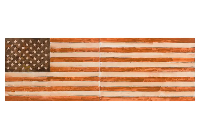 Jaune Quick-to-See Smith Red, White, and Brown, 2018