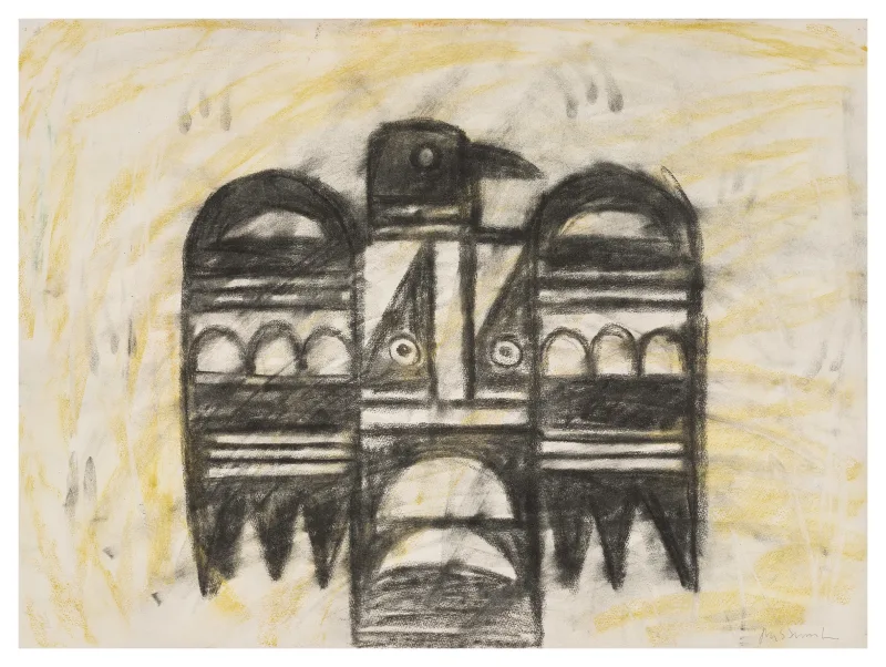 Jaune Quick-to-See Smith Plateau Pictograph Study #2, 1996