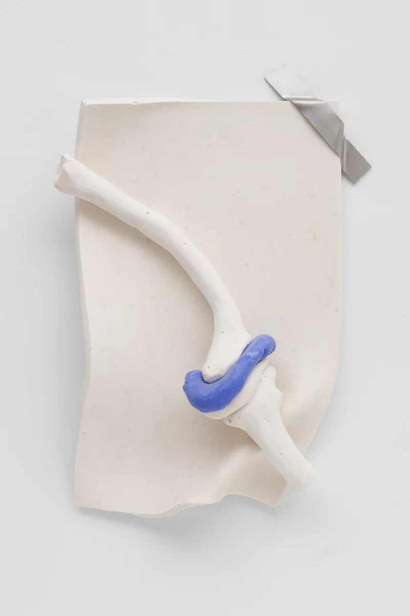 Holly Hendry Crepitus, 2024 Plaster, Jesmonite, steel and pigment, 47 x 33 x 12cm (18 1/2 x 13 x 4...