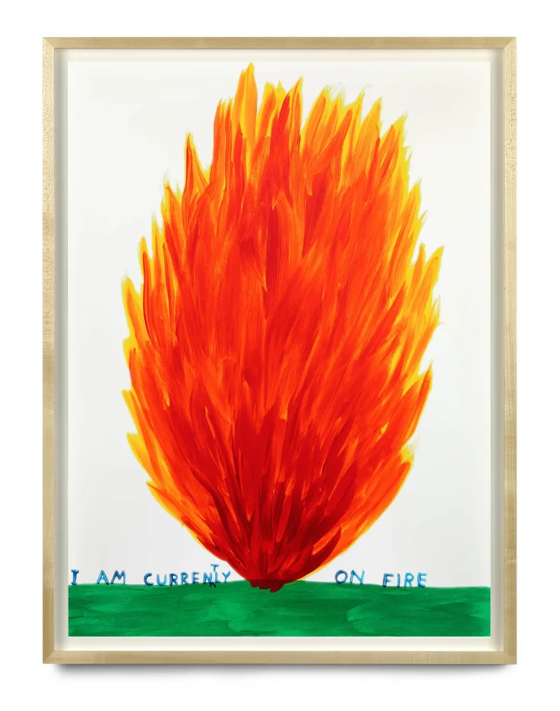 David Shrigley Untitled (I am currently on fire), 2018 Sold Out
