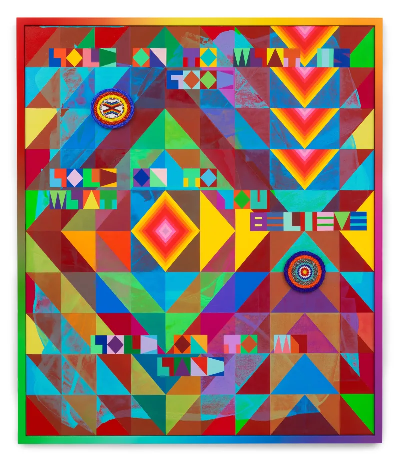 Jeffrey Gibson HOLD ON TO MY HAND, 2023