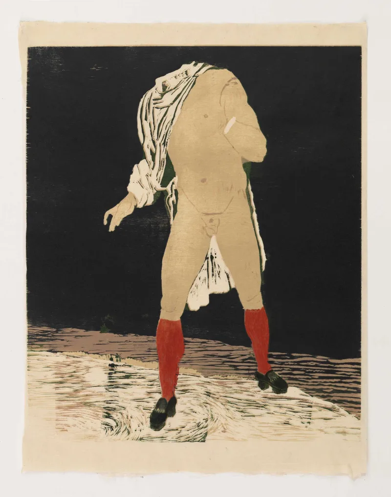 Mamma Andersson Headless Man in Stockings, 2015