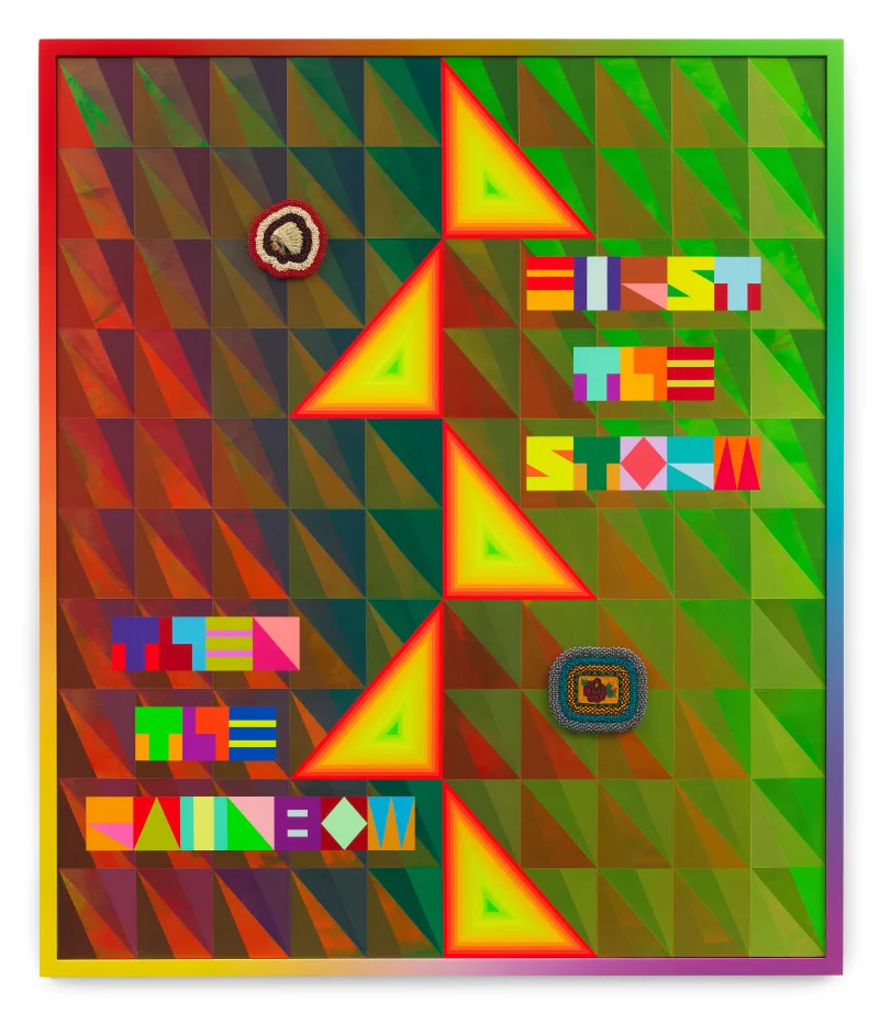 Jeffrey Gibson FIRST THE STORM THEN THE RAINBOW, 2023