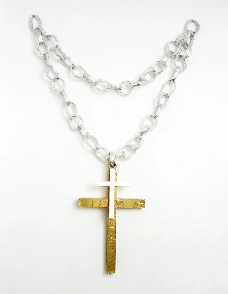 Thomas Hirschhorn Twin Cross-Chain (Gold), 2002