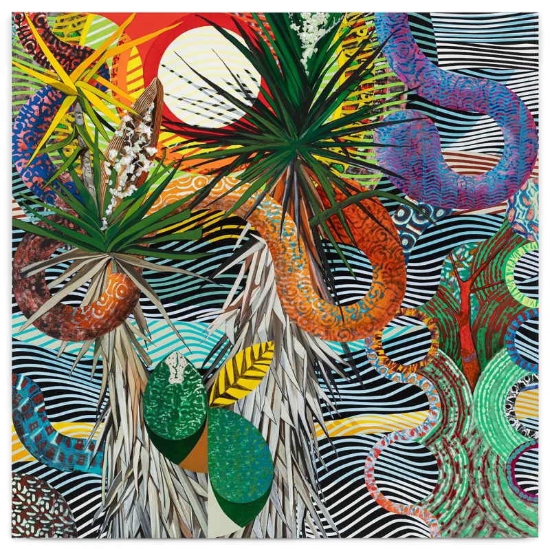 Luiz Zerbini Serpentário, 2023 160 x 160cm (63 x 63in)