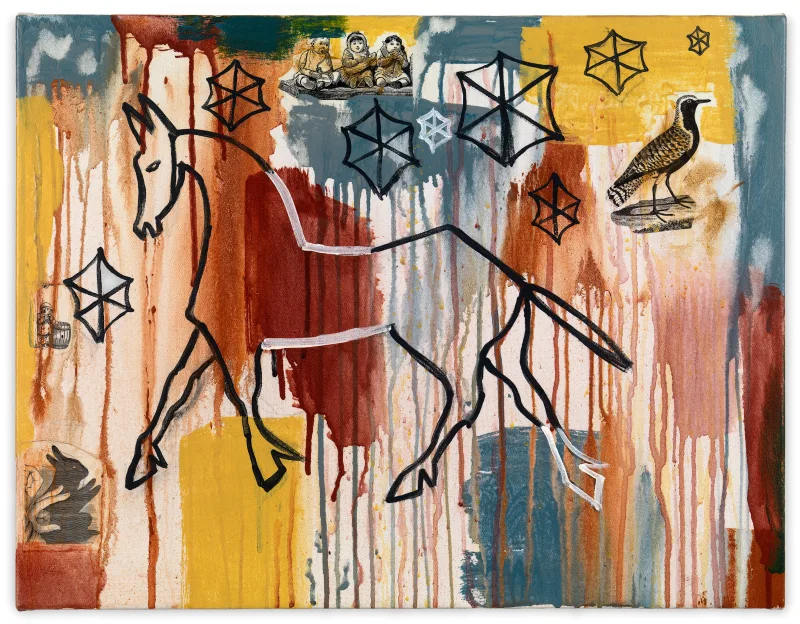 Jaune Quick-to-See Smith Dixon Ledger Pony, 2015