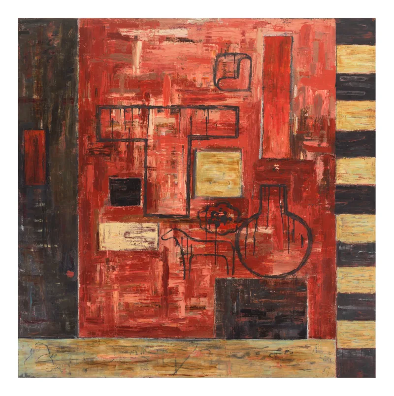 Jaune Quick-to-See Smith Montana Memories: Gifts of Red Cloth, 1989